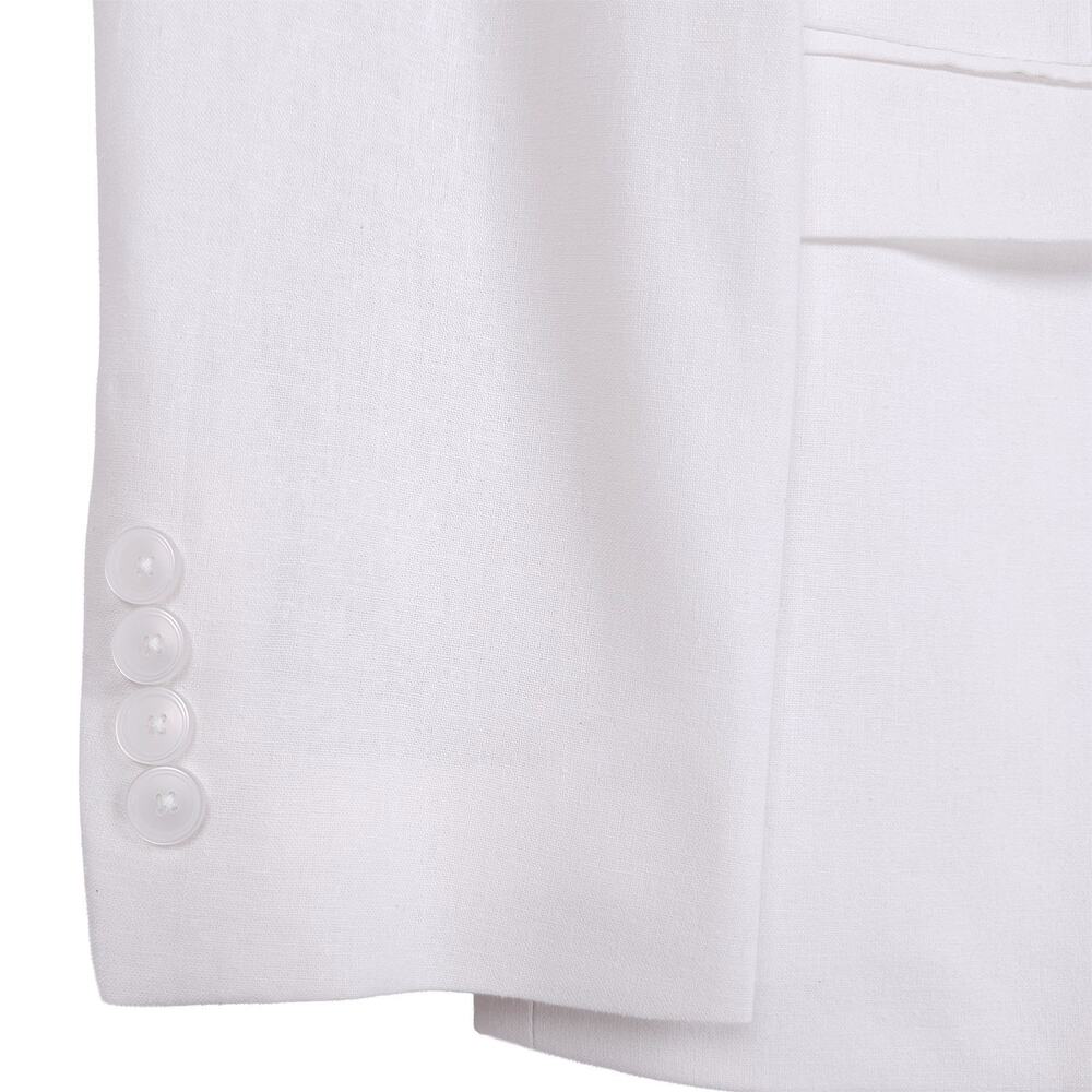 Bar III Mens Slim Fit Sport Coat Blazer 36S White Solid Linen Cotton Blend NWT - Picture 10 of 16